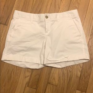 White low rise shorts
